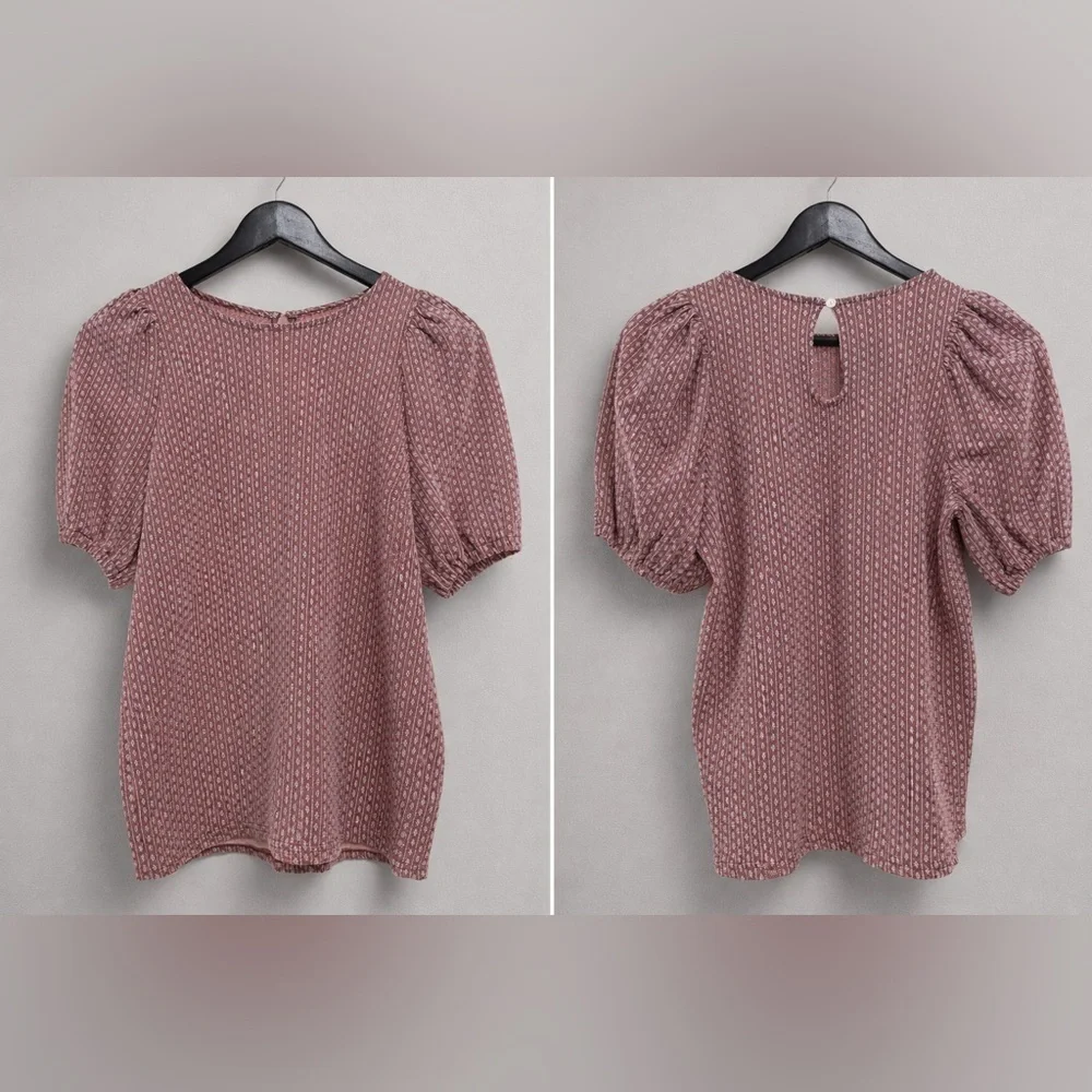 Madewell Mauve Puff Sleeve Blouse